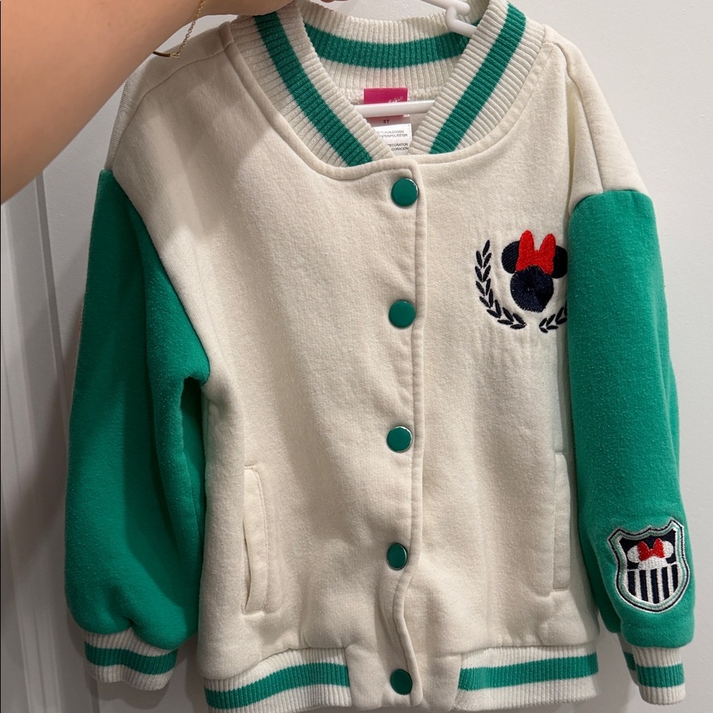 Toddler Girls Minnie Varsity Jacket